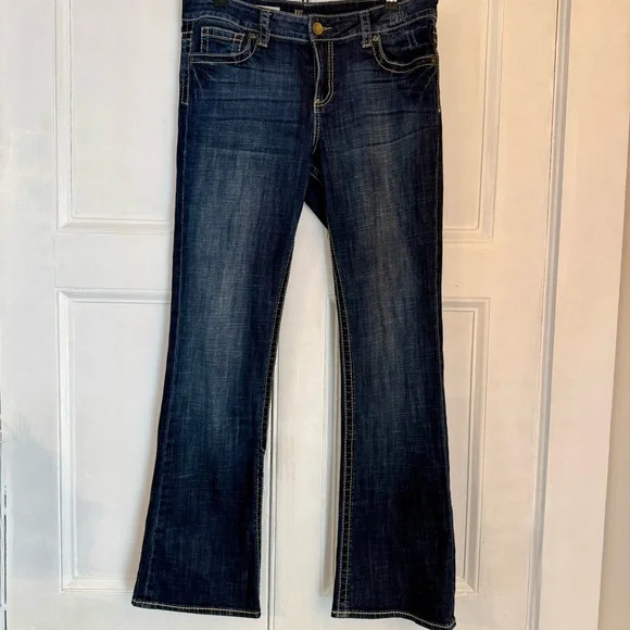 Kut from the Kloth Natalie High Rise Bootcut Dark Indigo Jeans - Picture 1 of 9